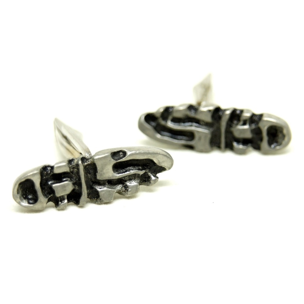 Brutalist Cufflinks - Larin Vidal Style  Modernist